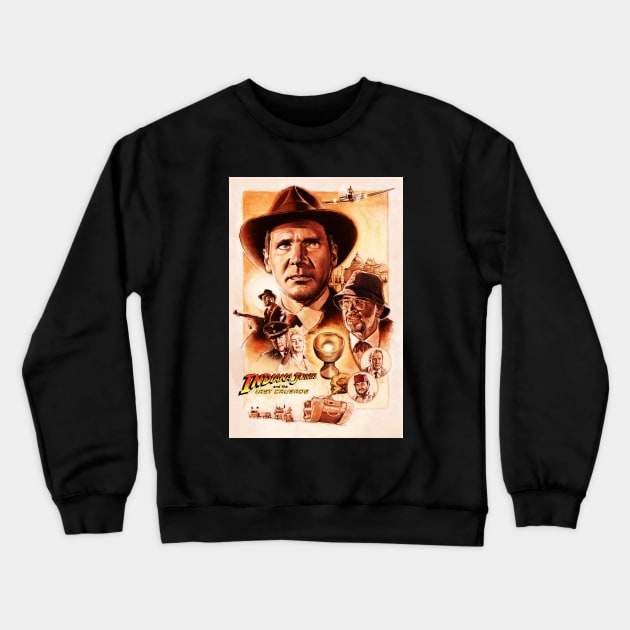 The last crusade poster - newspaper style Crewneck Sweatshirt by Buff Geeks Art